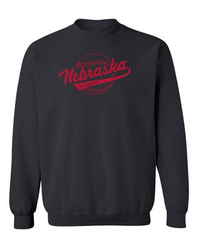 Nebraska Huskers Crewneck Sweatshirt - Script Nebraska Baseball