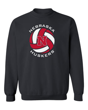 Nebraska Huskers Crewneck Sweatshirt - Huskers Volleyball Block N