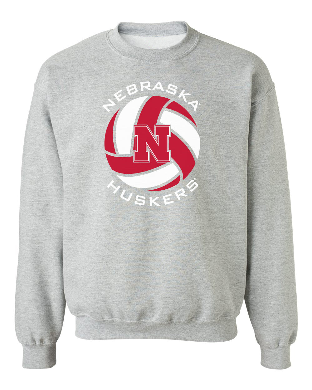 Nebraska Huskers Crewneck Sweatshirt - Huskers Volleyball Block N