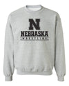 Nebraska Huskers Crewneck Sweatshirt - Nebraska Wrestling Black Ink