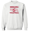 Nebraska Huskers Crewneck Sweatshirt - Huskers Volleyball 5-Time National Champions