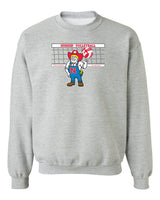 Nebraska Huskers Crewneck Sweatshirt - Nebraska Volleyball with Herbie Husker