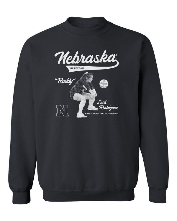 Nebraska Huskers Crewneck Sweatshirt - Nebraska Volleyball - Lexi Rodriguez - NIL Roddy