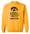 Iowa Crewneck Sweatshirt - Iowa Hawkeye State Outline