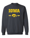 Iowa Hawkeyes Crewneck Sweatshirt  - IOWA Hawkeyes Horizontal Stripe