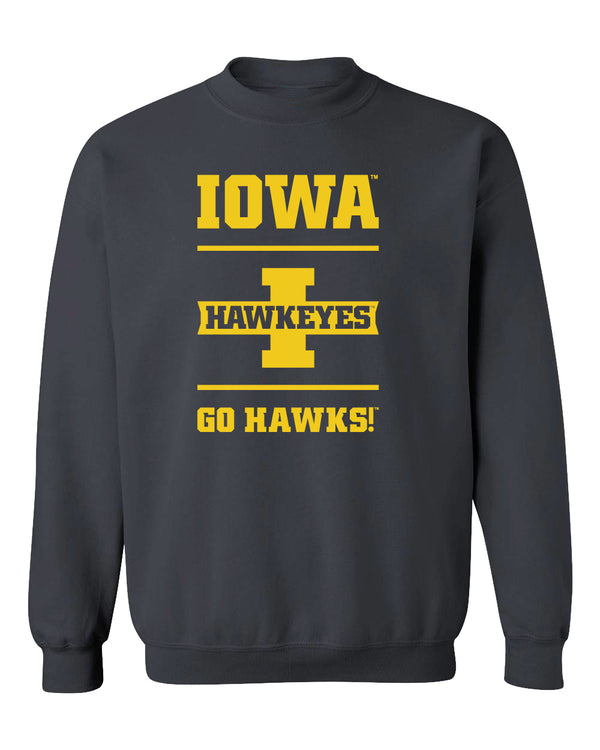 Iowa Hawkeyes Crewneck Sweatshirt - Iowa Hawkeyes - Go Hawks