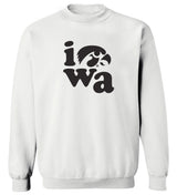 Iowa Hawkeyes Crewneck Sweatshirt - Iowa Stacked