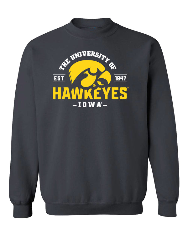 Iowa Hawkeyes Crewneck Sweatshirt - The University of Iowa Hawkeyes EST 1847