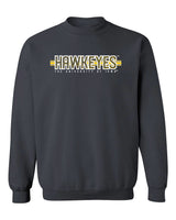 Iowa Hawkeyes Crewneck Sweatshirt - Hawkeyes Horizontal Stripe