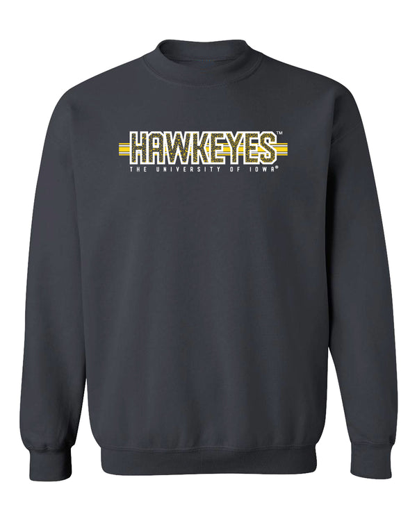 Iowa Hawkeyes Crewneck Sweatshirt - Hawkeyes Horizontal Stripe