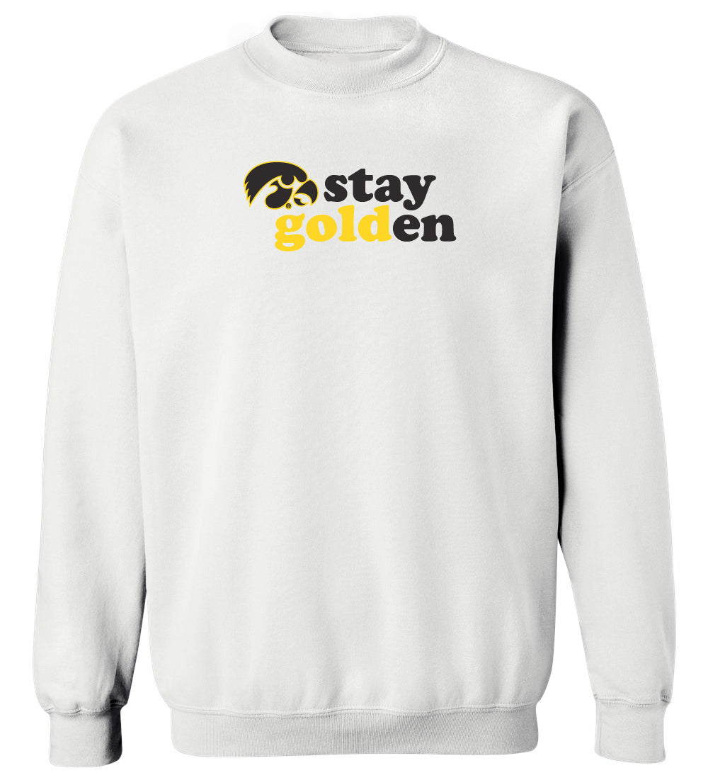 Iowa Hawkeyes Crewneck Sweatshirt Stay Golden CornBorn Apparel