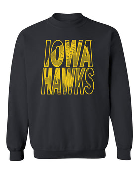 Iowa Hawkeyes Crewneck Sweatshirt - Iowa Hawks Football Image