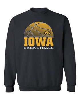 Iowa Hawkeyes Crewneck Sweatshirt - Iowa Basketball Oval Tigerhawk