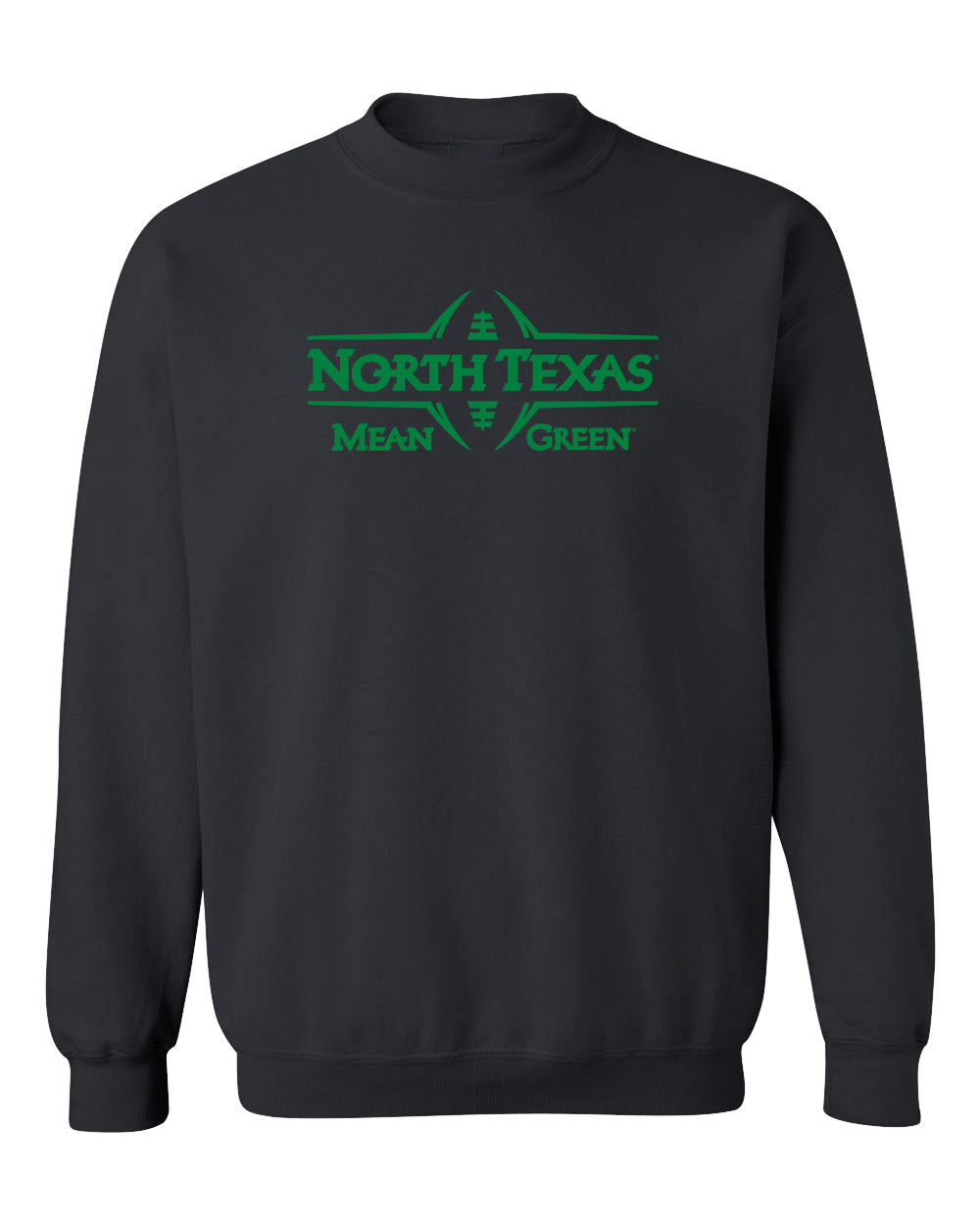 North Texas Mean Green Crewneck Sweatshirt - North Texas Football Laces