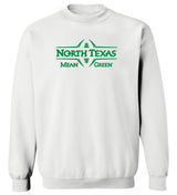 North Texas Mean Green Crewneck Sweatshirt - North Texas Football Laces