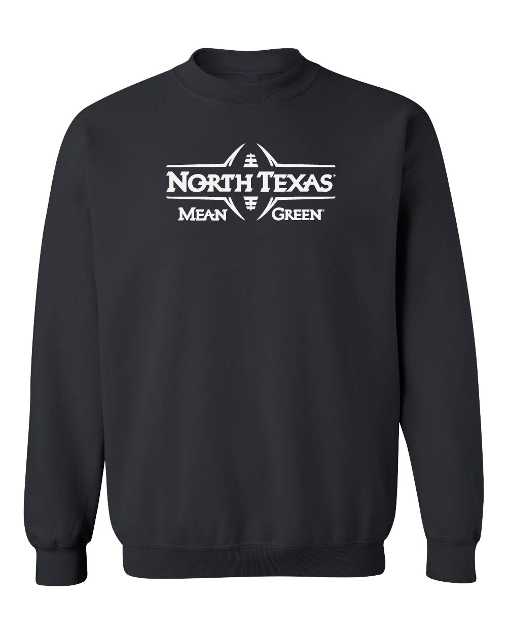 North Texas Mean Green Crewneck Sweatshirt - Mean Green Football Laces