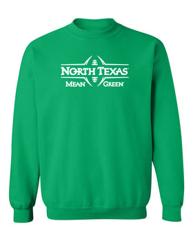 North Texas Mean Green Crewneck Sweatshirt - Mean Green Football Laces