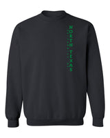 North Texas Mean Green Crewneck Sweatshirt - Vertical University of North Texas