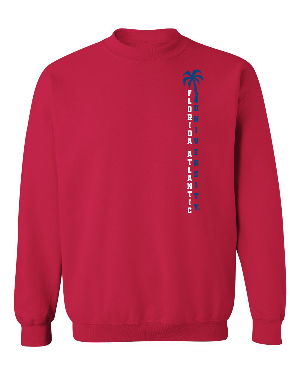 Florida Atlantic Owls Crewneck Sweatshirt - FAU Vertical Palm Tree