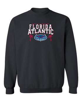 Florida Atlantic Owls Crewneck Sweatshirt - FAU Logo Winning in Paradise