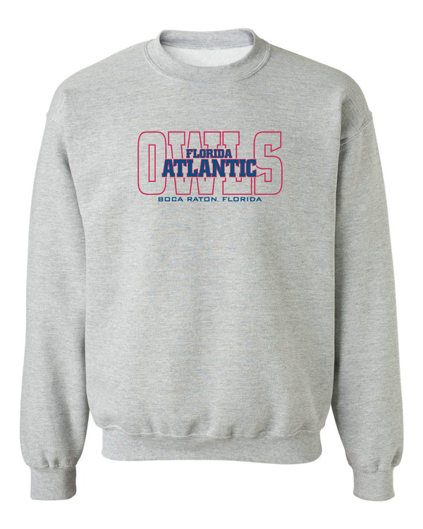 Florida Atlantic Owls Crewneck Sweatshirt - FAU Owls Background