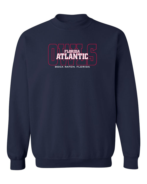 Florida Atlantic Owls Crewneck Sweatshirt - FAU Owls Background