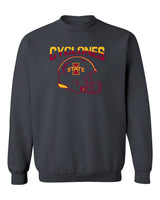 Iowa State Cyclones Crewneck Sweatshirt - ISU Cyclones Football Helmet