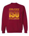 Iowa State Cyclones Crewneck Sweatshirt - ISU Fade Gold on Cardinal