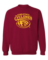 Iowa State Cyclones Crewneck Sweatshirt - Cy The ISU Cyclones Mascot Swirl