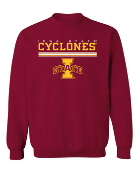 Iowa State Cyclones Crewneck Sweatshirt - I-State Logo with Horizontal Stripe
