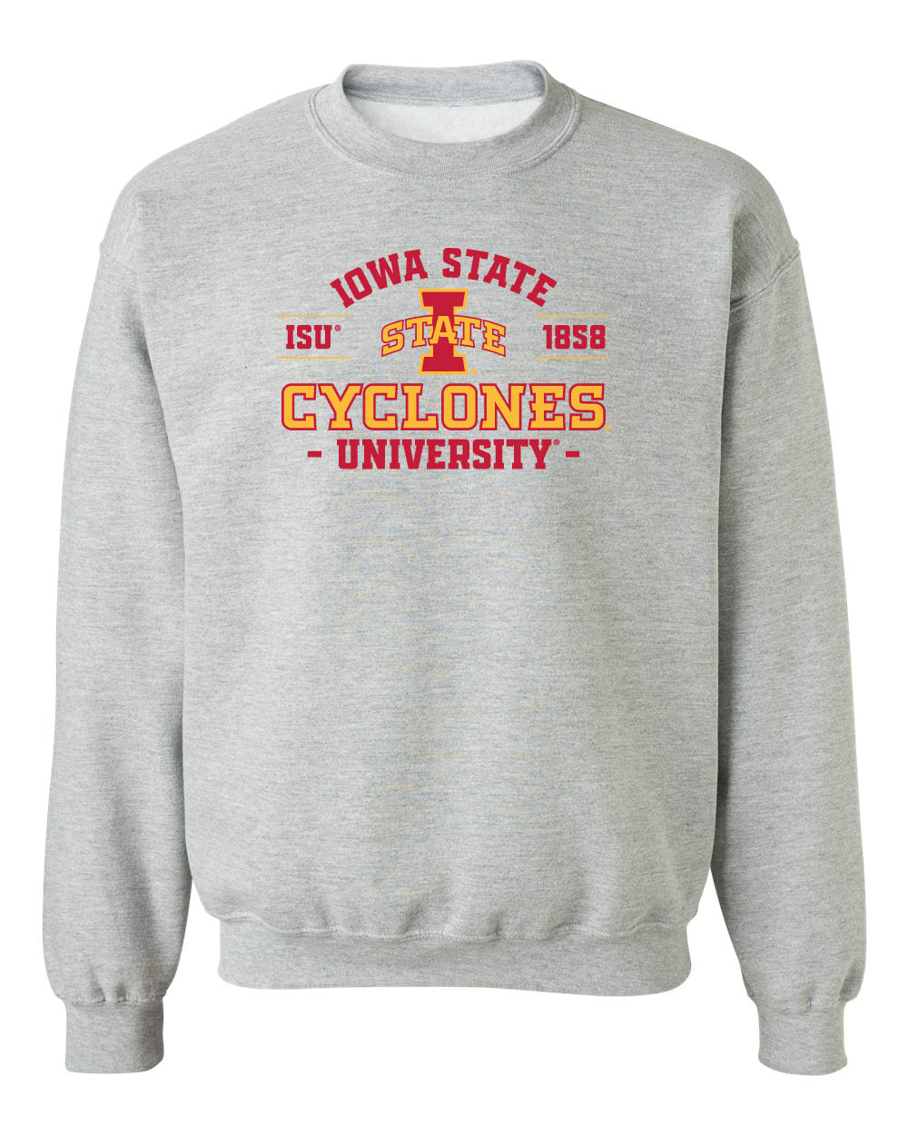 Iowa State Cyclones Crewneck Sweatshirt - Arch Iowa State 1858