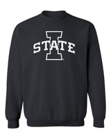 Iowa State Cyclones Crewneck Sweatshirt - I-State Primary Logo Blackout