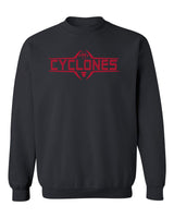 Iowa State Cyclones Crewneck Sweatshirt - Striped CYCLONES Football Laces