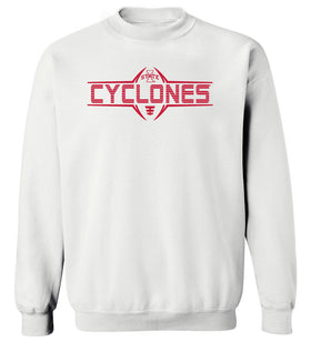 Iowa State Cyclones Crewneck Sweatshirt - Striped CYCLONES Football Laces
