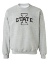 Iowa State Cyclones Crewneck Sweatshirt - I-State Primary Logo Gray Out
