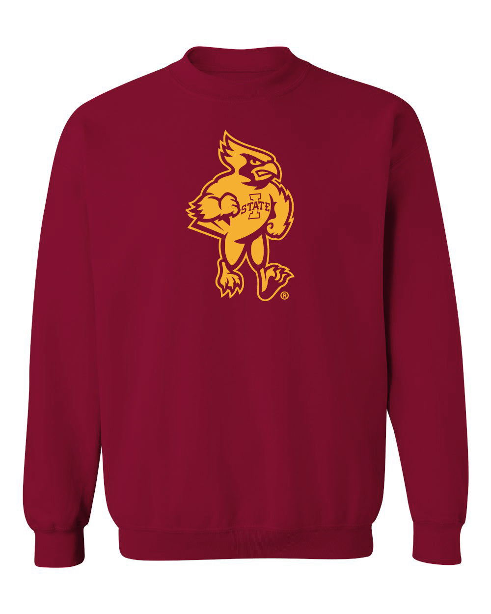 Iowa State Cyclones Crewneck Sweatshirt - Cy The Cyclones Mascot Full Body