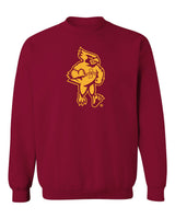Iowa State Cyclones Crewneck Sweatshirt - Cy The Cyclones Mascot Full Body