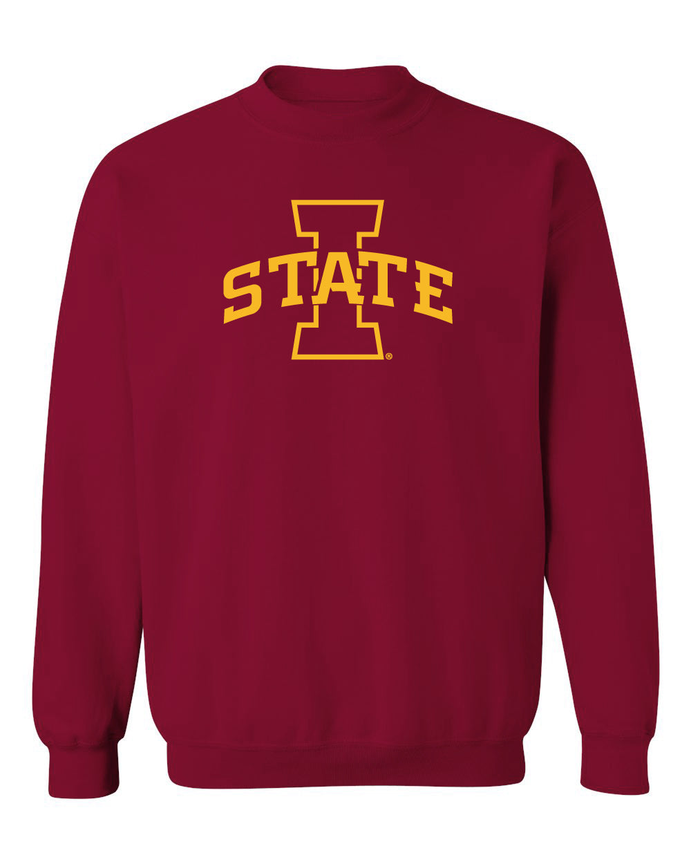 Iowa State Cyclones Crewneck Sweatshirt - I-State Primary Logo Gold Ink