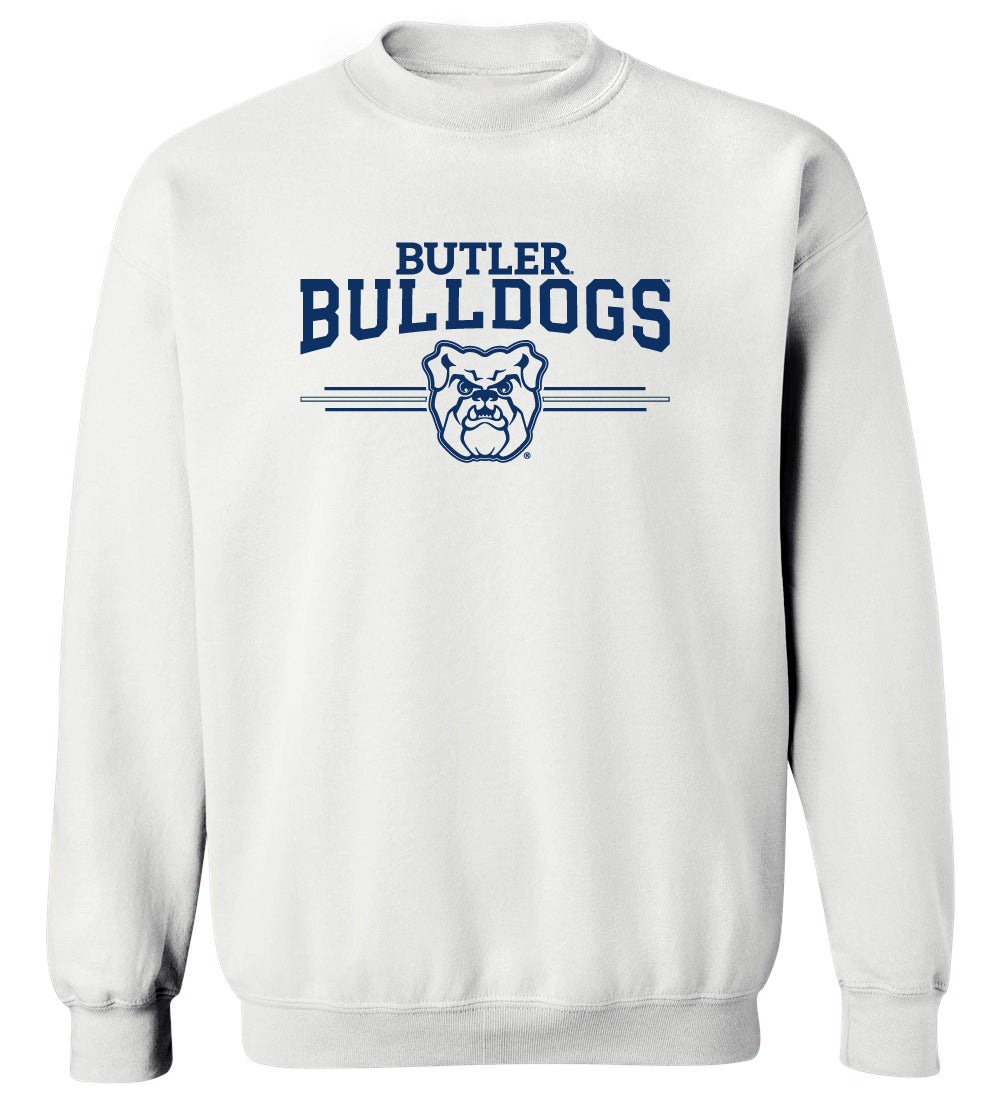 Butler Bulldogs Crewneck Sweatshirt - Bulldogs 3 Stripe Primary Logo