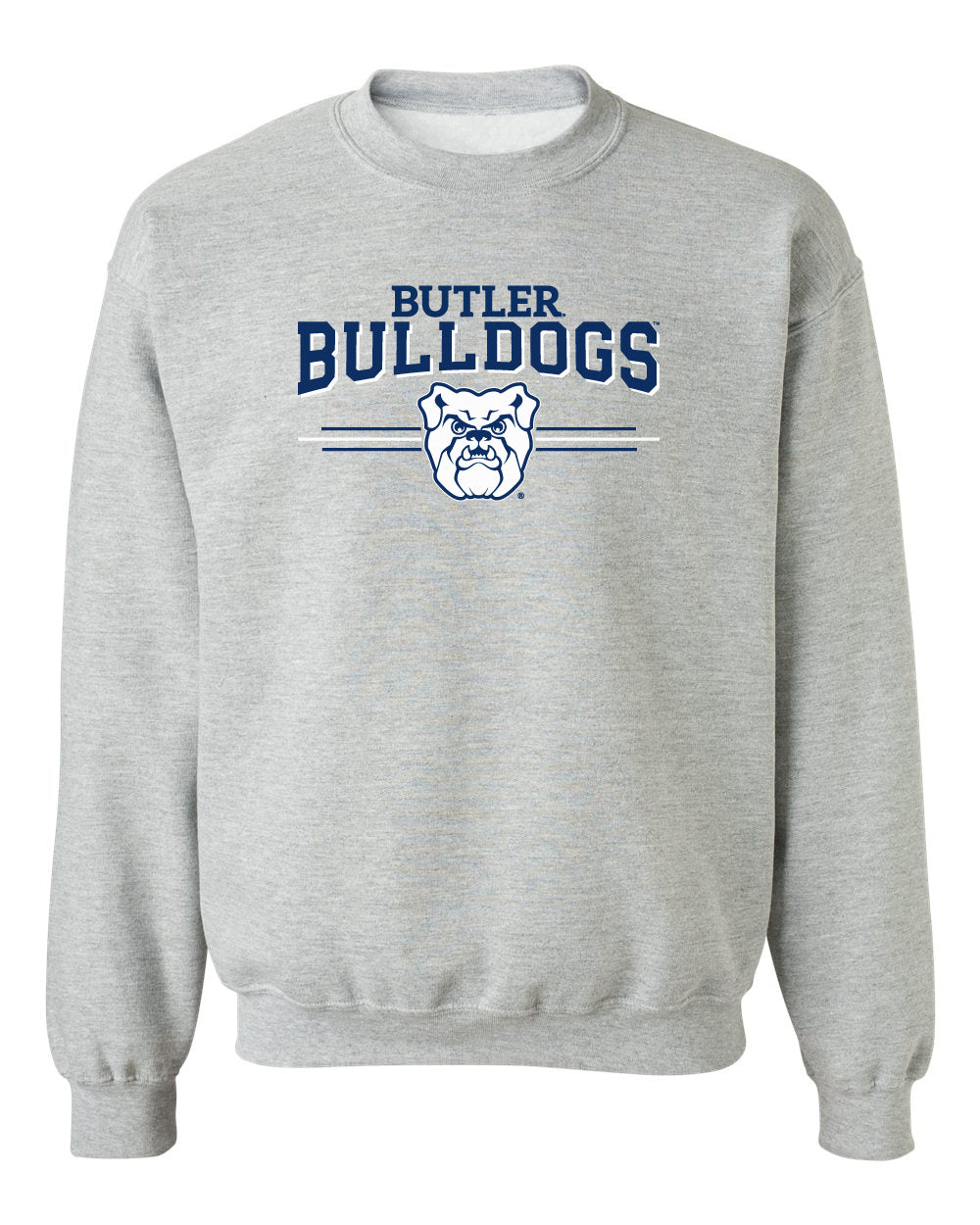 Butler Bulldogs Crewneck Sweatshirt - Bulldogs 3 Stripe Primary Logo
