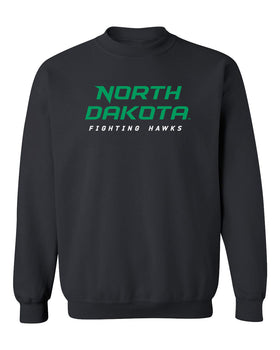 North Dakota Fighting Hawks Crewneck Sweatshirt - Official Stacked UND Word Mark