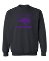 Northern Iowa Panthers Crewneck Sweatshirt - Purple UNI Panthers Logo on Black