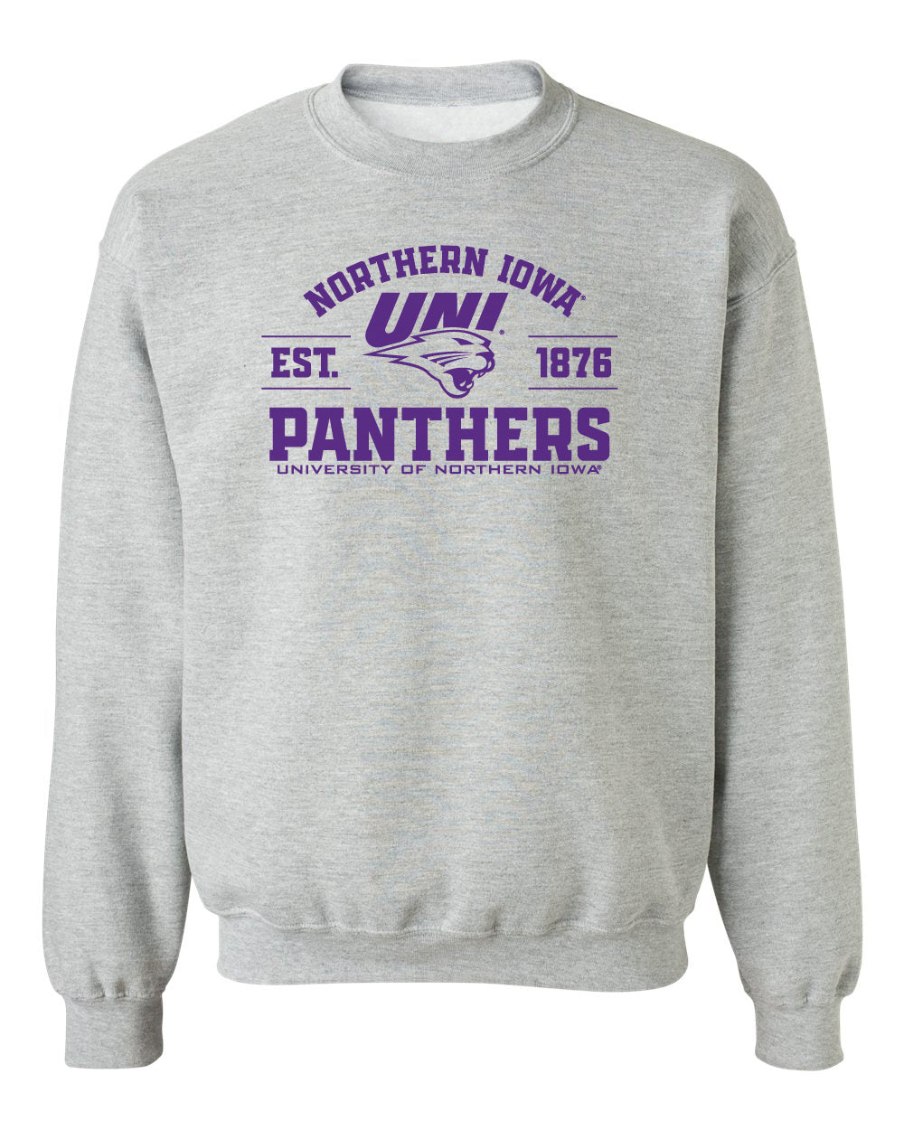 Northern Iowa Panthers Crewneck Sweatshirt - UNI Established 1876