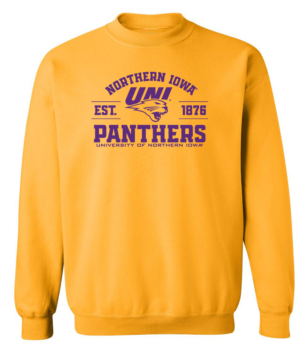 Northern Iowa Panthers Crewneck Sweatshirt - UNI Established 1876