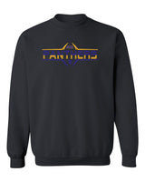 Northern Iowa Panthers Crewneck Sweatshirt - Striped UNI Panthers Football Laces