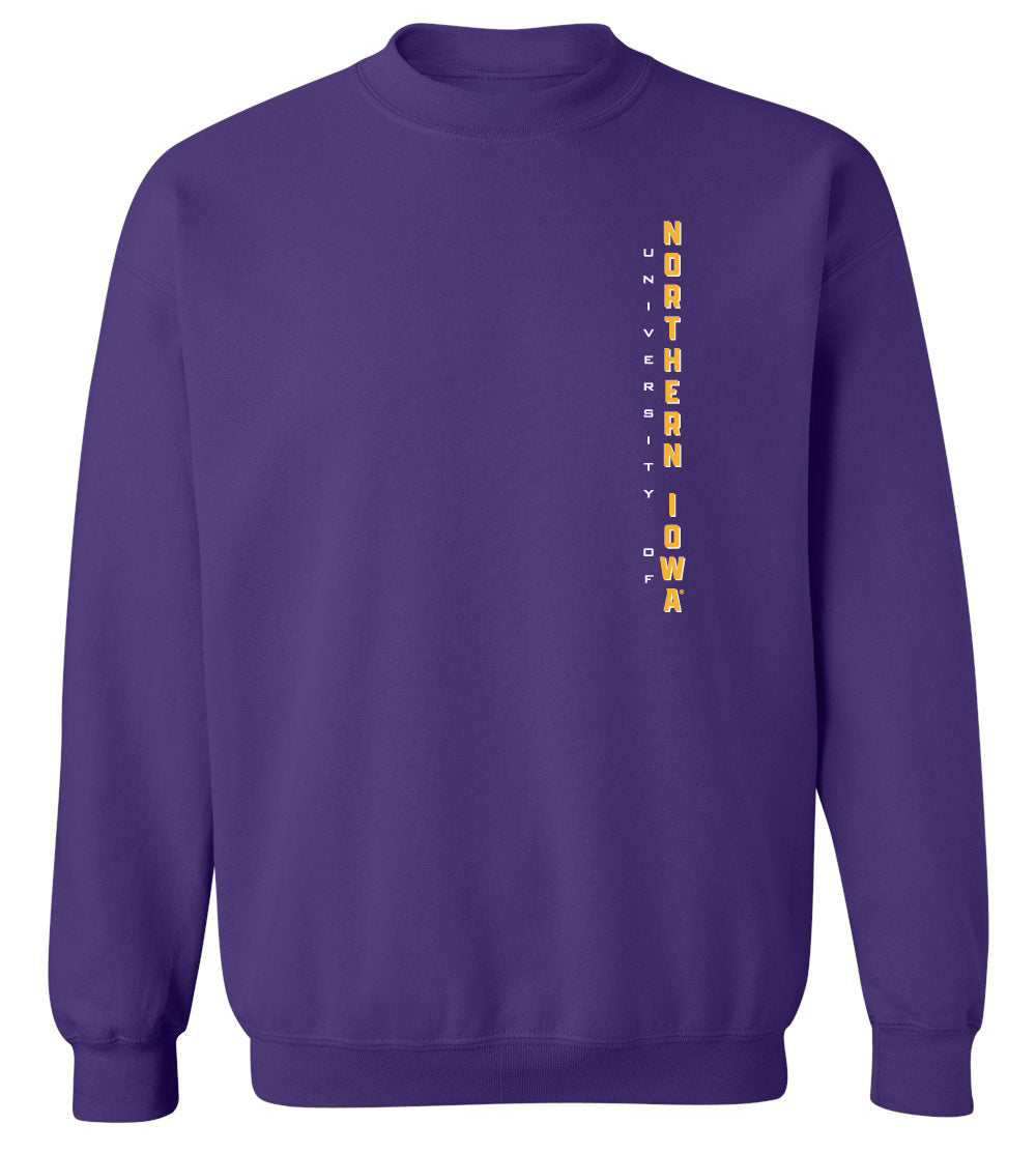 Northern Iowa Panthers Crewneck Sweatshirt - Vertical University of Northern Iowa