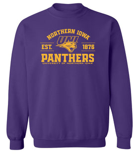 Northern Iowa Panthers Crewneck Sweatshirt - UNI Panthers Established 1876
