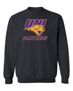 Northern Iowa Panthers Crewneck Sweatshirt - Purple and Gold Primary Logo