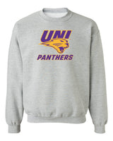 Northern Iowa Panthers Crewneck Sweatshirt - Purple and Gold Primary Logo