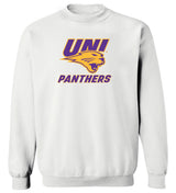 Northern Iowa Panthers Crewneck Sweatshirt - Purple and Gold Primary Logo